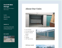 Tablet Screenshot of fordhillministorage.com